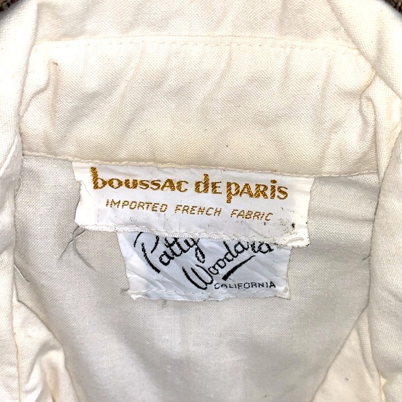 Vintage 70s Patty Woodard Cream Collared Button Up Cargo Utility Jumpsuit S - Picture 7 of 13